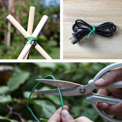 PGarden-EZ Green Soft Twist Tie Tomato Plant Tie TPR Garden Supply, for Supporting Plants and Home Organizing (65.6 feet/20 Meters)