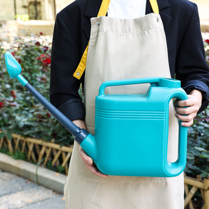 1.5 Gallon Watering Can for Outdoor & Indoor Plants, Large Garden Watering Pot with Lightweight and 5.5L Capacity, Plastic Watering Can with Long Spout and Metal Removable Sprinkler Head - Aquamarine