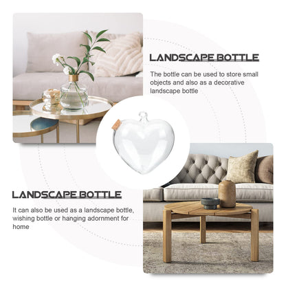 Cabilock Bottles Small Terrarium Small Terrarium Glass Empty Container Plants Showing Bottle Shaped Wishing Bottle for Home Paper Star Bottle Glass Favor Jars Small Glass Jars