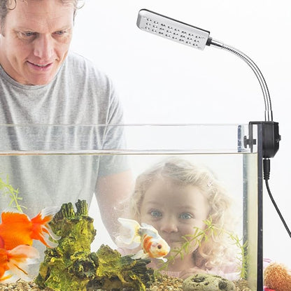DaToo Aquarium Light Small LED Clip Light for Fish Tank, 1 Yr Warranty