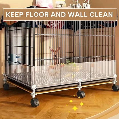 KEYIDE 6Pcs Plastic Pet Cage Liner 12” x 10” Clear Bunny Cage Urine Guard Guinea Pig Side Lining Sheet Rabbit Habitat Siding Ferret Scatter Guard Cage Accessories Simple but Essential