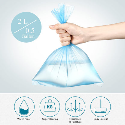 240 Counts Mini Trash Bags 0.5 Gallon Tiny Garbage Bags Small Pet Bags Strong Trash Bags Trash Can Liners for Car Kitchen Office Desktop Mini Trash Can Wastebasket Bin, 16 Rolls(Mixed Color)