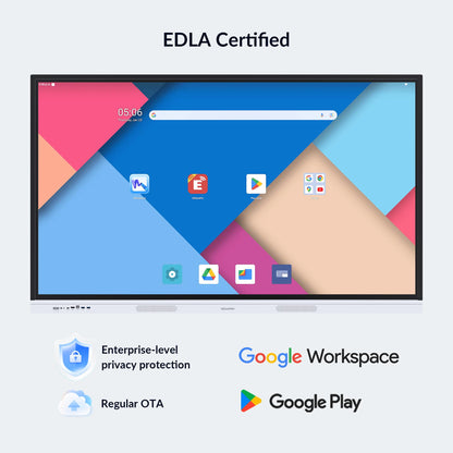 NEWORK 55 Inch Interactive Whiteboard with Mobile Cart, Smart Board for Classroom, Digital Whiteboard with Google EDLA-Certified(Wall Mount Included)