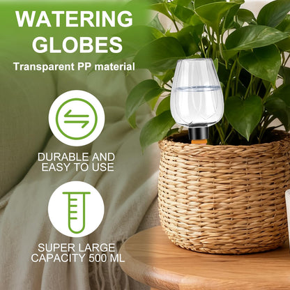 Ansberta 4 Pcs Plant Watering Globes Self Watering Planter Insert Plants Top Fill Water Device Plastic Water Bulbs Slow Release Terracotta for Plants, Multicolor