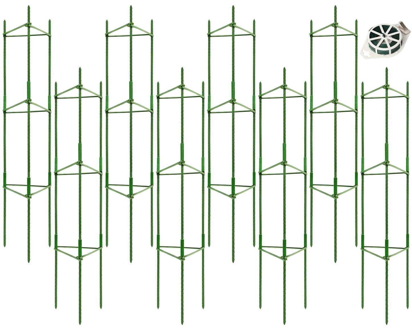 Legigo 8-Pack Tomato Cage for Garden Plant Support- Up to 48inch Garden Stakes Tomato Cage, Tomato Trellis for Potted Plants, Tomato Cages Plant Stakes for Climbing Vegetables Plants Flowers