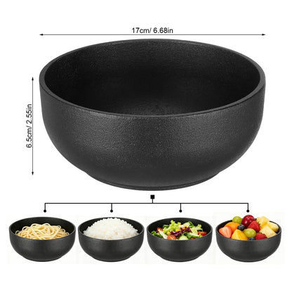 Cabilock Cast Iron Bibimbap Bowl 6.7 Inch Korean Stone Bowl for Cooking Sizzling Hot Pot Dolsot Professional Ramen Noodle Soup Mixing Rice Serving Basin Oven Safe Seasoned Kitchenware