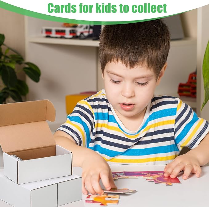 Yexiya 10 Pcs 400 Count Trading Card Storage Box Cardboard Baseball Card Storage Box Collectible Cases for Sports Gaming Cardboard Game Collecting Holder Supplies (White)