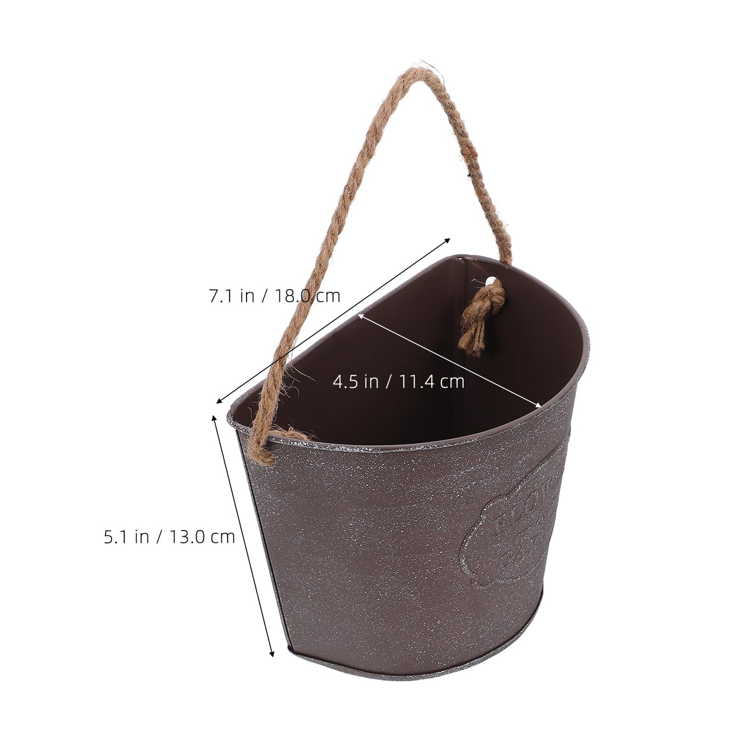 GANAZONO Wall Hanging Flowerpot 4-Pack 6.69X5.51X12.59In Iron Art Planters with Lanyard Wall-Mounted Plant Holders for Indoor Outdoor Succulents Mini Plants