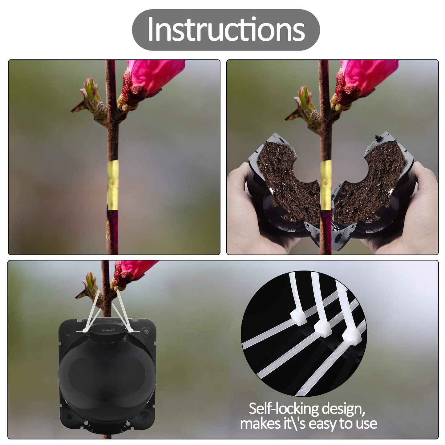 FCENDS 36 PCS Plant Root Growing Boxes Grafting Device, Reusable Plant Rooting Device Ball, Air Layering Propagation Kit, High Pressure Propagation Ball Rooter Boxes for Garden