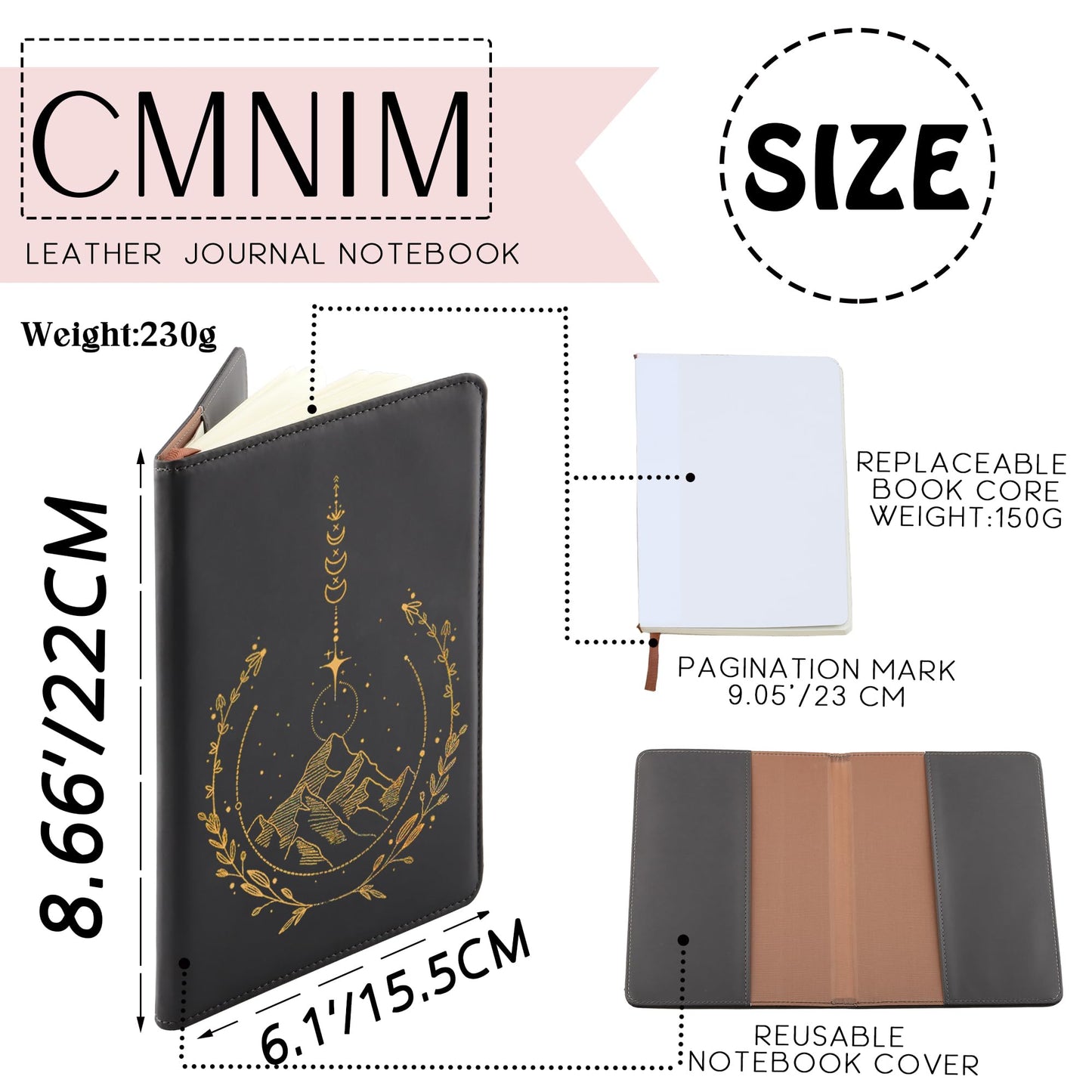 CMNIM Fantasy Novel Merchandise Gifts Lover Journal Notebook City of N Book Gift for Fantas-y Lovers