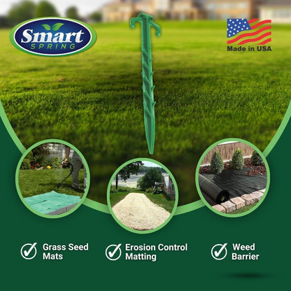 Heavy Duty Garden Stakes - Stronger Holding Power vs Metal Landscape Stakes - Made in USA - Biodegradable Over Time (No More Rusting Metal) (75, 6" EcoDuty Stakes)