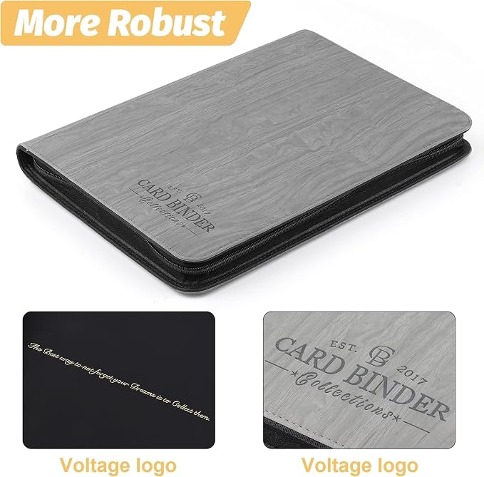 Trading Card Binder, Card Collection Binder Album Folder with 540 Side Loading Pockets, 9 Pocket Trading Card Album Folder for TGC,MTG, Baseball Cards, Yugioh grew