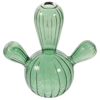 Alasum Glass Cactus Vase Small Hydroponic Plant Vase Green Glass Decorative Terrarium Jar for Tabletop Home Décor and Reed Diffuser Centerpiece