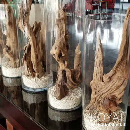 Koyal Wholesale 12” Driftwood Terrarium Decor, Clean California Manzanita Drift Wood Reptile Decor, Driftwood Decor for Home, Desert Reptile Supplies