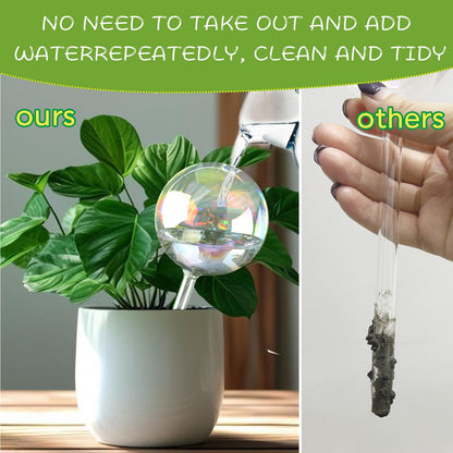 Vividaire 13oz Up to 2 Weeks Large Plant Watering Globes - Self Watering Bulbs and Planter Insert for Indoor & Outdoor Plants, Glass Water Globes Automatic While Away (4 Pack)