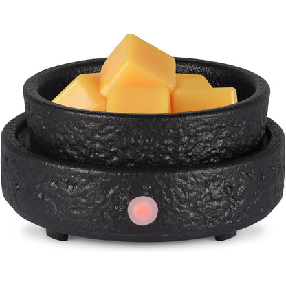 nawaza Ceramic Wax Melt Warmer Fragrance, 3 in1 Electric Candle Wax Warmer, Scented Wax Melt Wax Cubes Melter Fragrance Warmer for Home,Office, Birthday Gifts for Women Mom(Black)