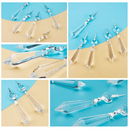 H&D HYALINE & DORA 20PCS 55mm Clear Chandelier Icicle Crystal Prisms Lamp Decoration