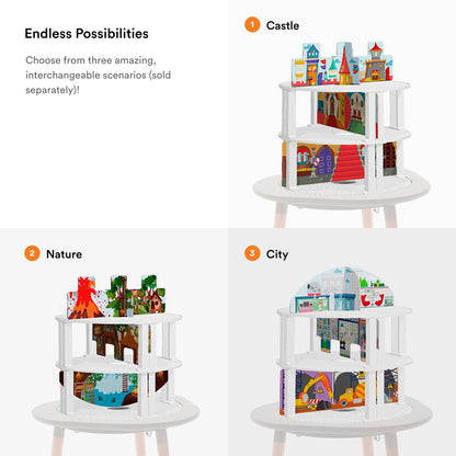 Stokke MuTable Bricks Tower - Includes Two Double-Sided Brick Bases & Eight Pillars - Compatible with Lego Classic & Duplo - for Ages 3+