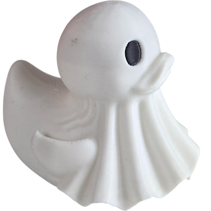 Ghost Duck Figurine for Adult Collectors and Halloween Fans - Spooky Gothic Desk Decor Collectible - 3D Printed in Canada