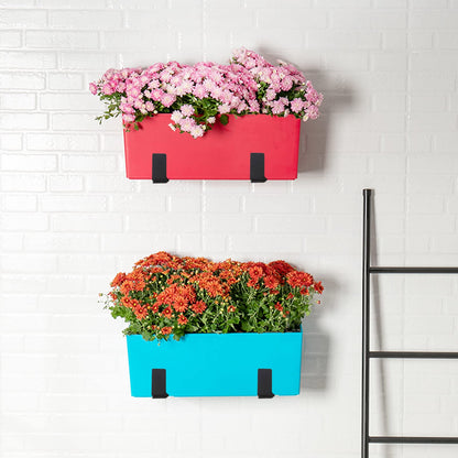 TINGYU Adjustable Planter Box Bracket,Flower Window Box Bracket,Planter Shelving with Adjustable Size The Width of The Bottom of The Planter Box