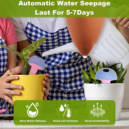 Tuzinano Self Watering Planter Insert Terracotta Watering Spikes Premium Plant Watering Devices Irrigation Dripper Self Watering Spikes Automatic Plant Accessories 4 Packs