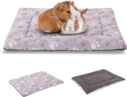 BVAGSS Reversible Dog Crate Pad, Memory Foam Pet Bed Mat, Soft Warm Machine Washable Sleeping Kennel Mattress for Small Medium Dogs XH079 (21''x13''x1.6'',Grey Paw)