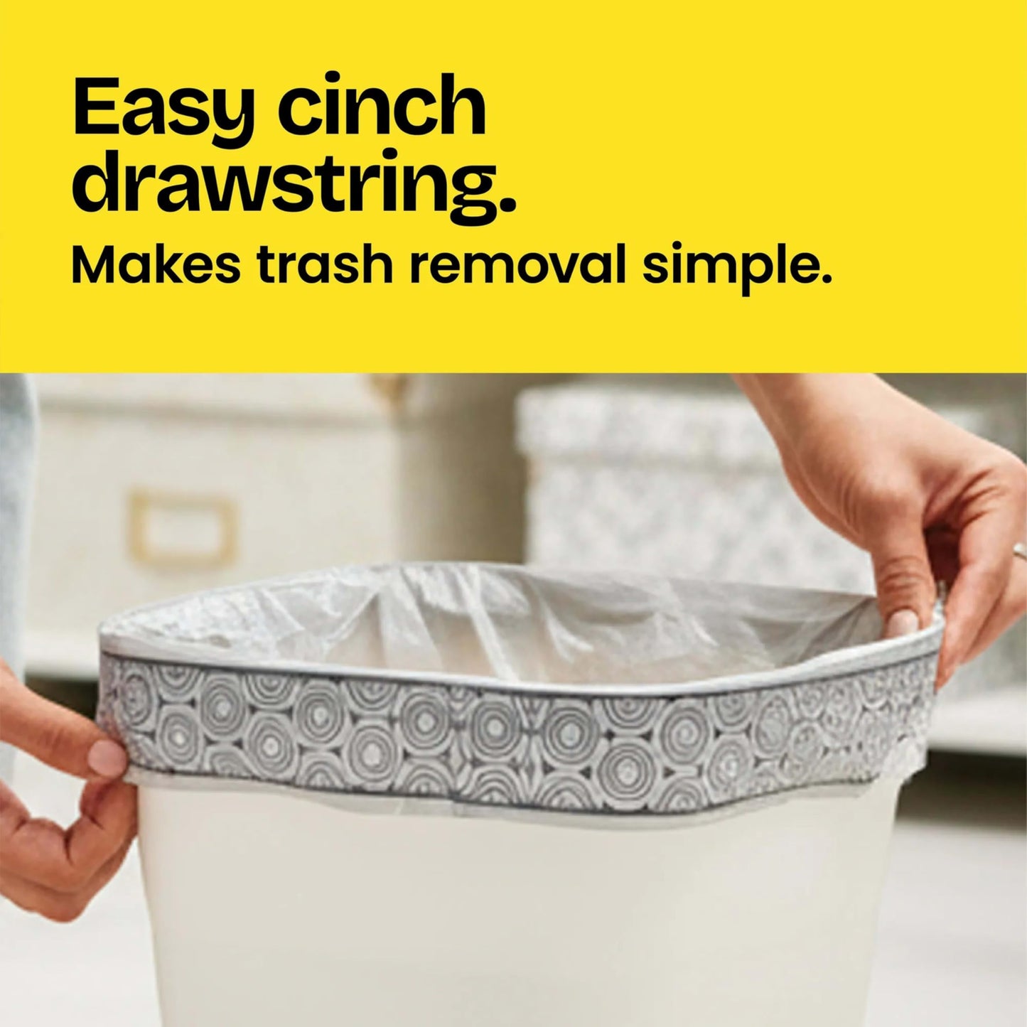 Glad Medium Trash Bags, 8 Gallon, Lemon Fresh Bleach Garbage Bags, Resists Bacterial Odors with Drawstring, 80 Count