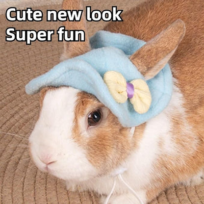 Guinea Pig Clothes,Rabbit Harness,Ferret Bunny Clothes with Pet Rabbit Harness and Leash Mini Hat Bag Cute Brooch for Kitten Small Animal Collars (Pink)