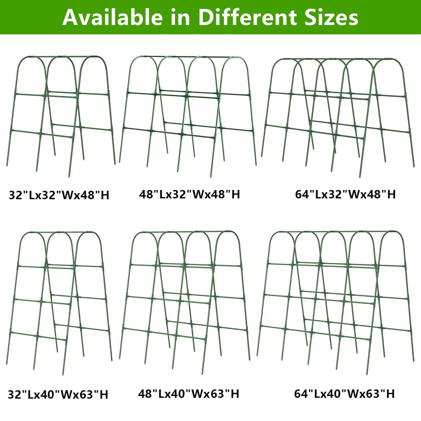 Cucumber Trellis for Raised Bed, U-Shape Garden Trellis for Climbing Plants Outdoor, Metal Arch Vegetables Trellis, Plant Support for Grape Vine Beans Squash Peas Flower