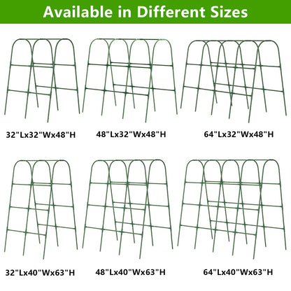 Cucumber Trellis for Raised Bed, U-Shape Garden Trellis for Climbing Plants Outdoor, Metal Arch Vegetables Trellis, Plant Support for Grape Vine Beans Squash Peas Flower