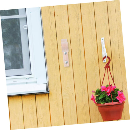BESPORTBLE 2pcs Wooden Wall Hooks: Flower Pot Hangers Lantern Wind Chime Brackets Decorative Hooks for Garden Balcony