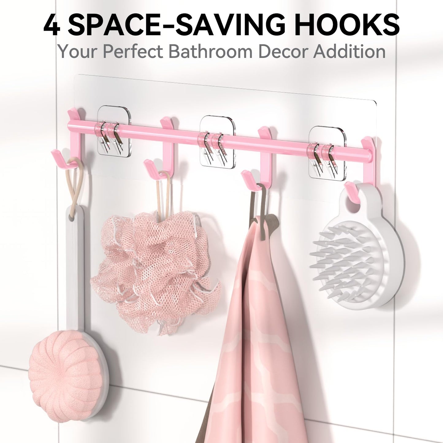 YASONIC Shower Caddy, 100% Rustproof Shower Shelves for Inside Shower, No Drilling Bathroom Organizers and Storage, 6 Pack Large Capacity Bathroom Shelves for Kitchen & Home Decor