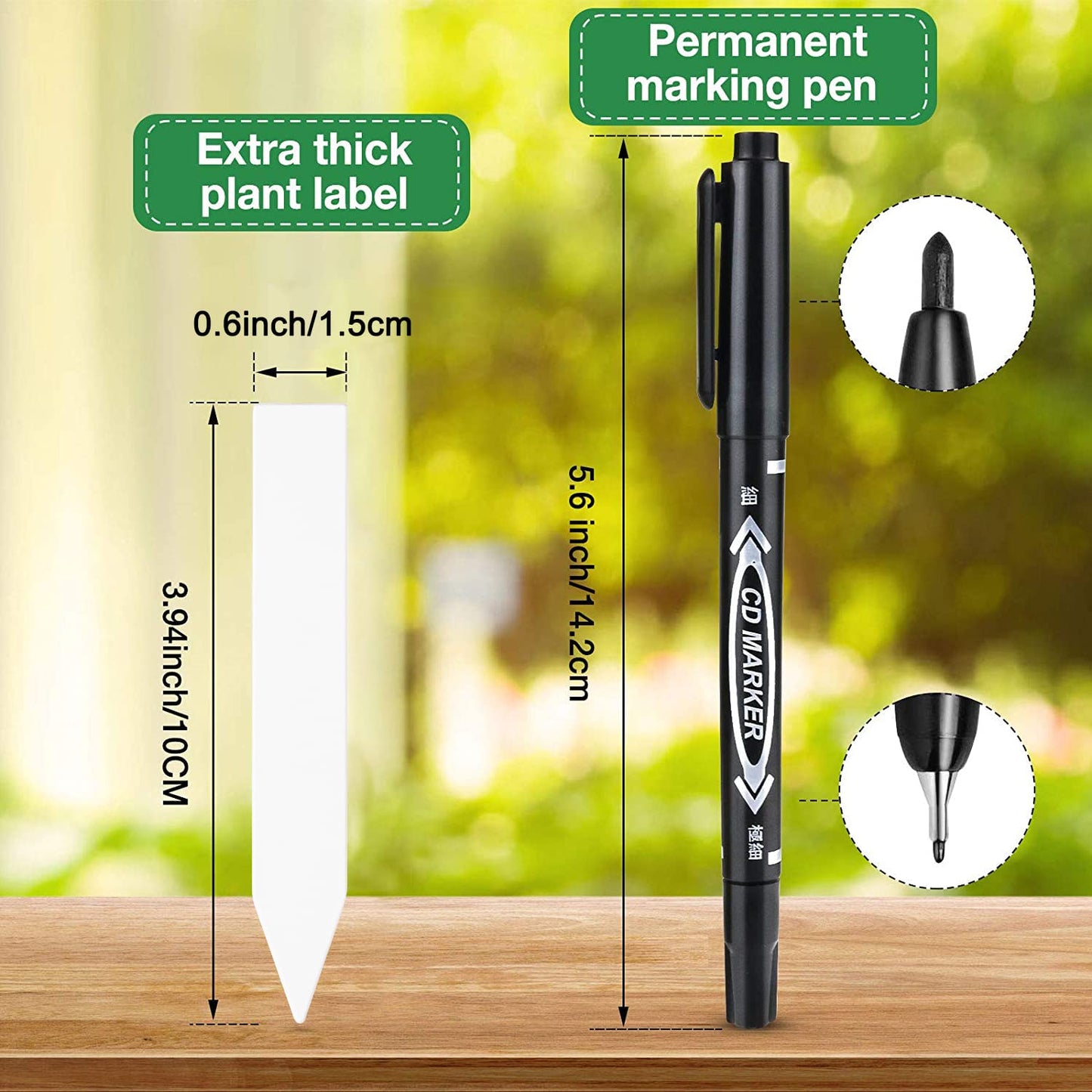 homenote Peat Pots, 4 Inch Seed Starting Pots with Drainage Holes Round(30 Pcs) with 4 Inch Plastic Plant Labels Waterproof Plant Tags(200 Pcs)