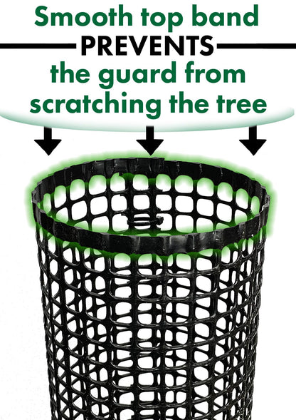 Voglund Nursery Mesh Tree Bark Protector 12 Inches Tall (25 Pack) Standard Weight with Zip Ties