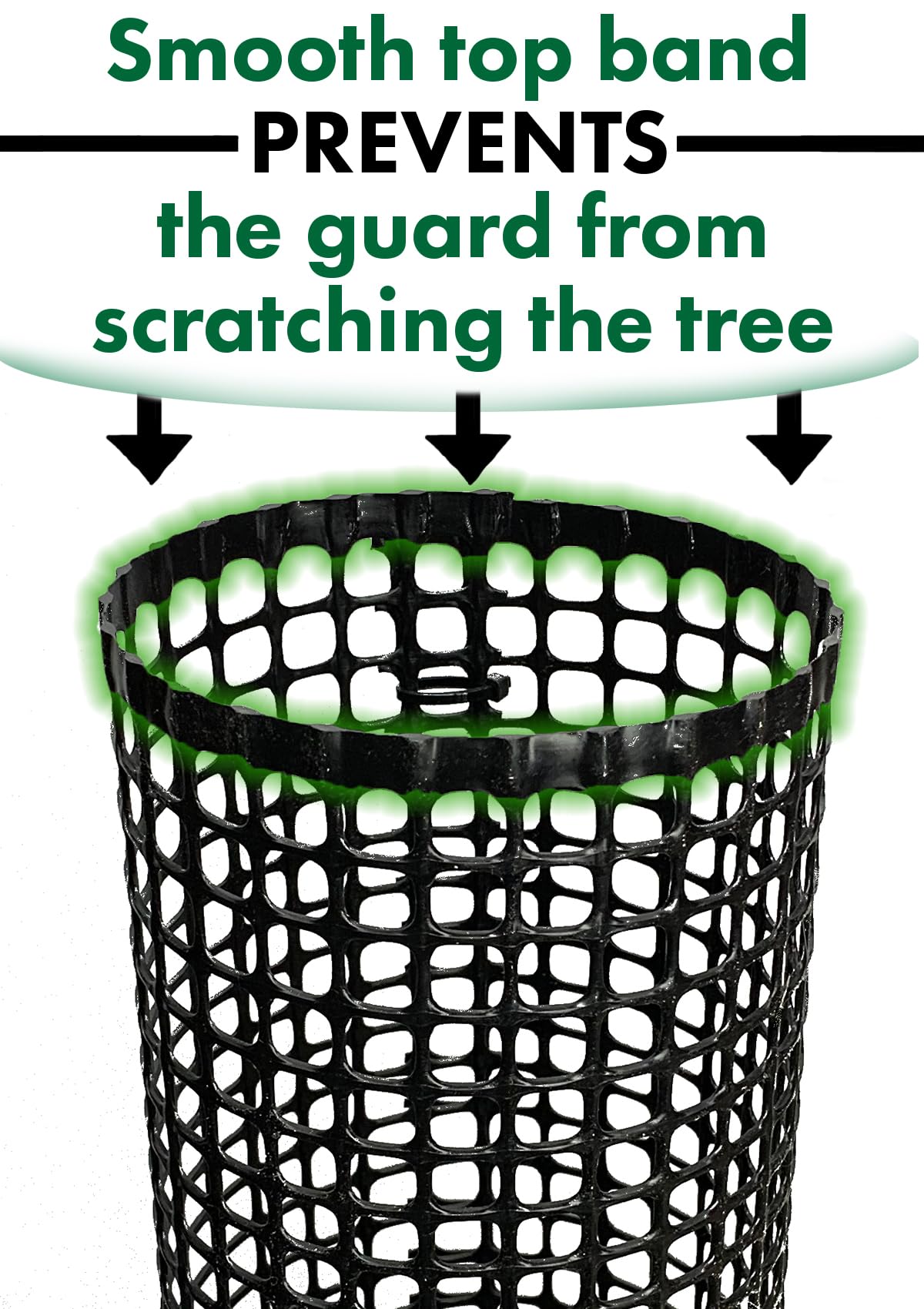 Voglund Nursery Mesh Tree Bark Protector Guard 24 Inches Tall (5 Pack) Heavy Duty Plastic with Zip Ties