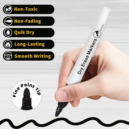 Duchong 72 Packs Dry Erase Markers Bulk, Fine Tip Whiteboard Markers for Kids Teachers, Dry Erase Pens Bulk Pack for Classroom Home, Back to School Supplies