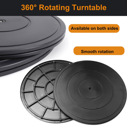 2 PCS 16 Inch Lazy Susan Turntable Heavy Duty Rotating Swivel Stand Lazy Susan with Steel Ball Bearings Flat Base Stand for TV/Computer/Monitor/Arts/Crafts/Bonsai/Statue/Cabinet Organizer