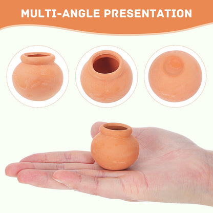 NIYANGLE 6pcs Miniature Clay Flower Pots Small Succulent Terracotta Planter Pots for Home Garden Decor DIY Crafts 1. 53x1. 53x1. 38in