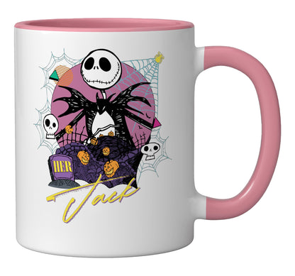 Disney The Nightmare Before Christmas Matching Her Jack Ceramic Mug, Pink/White