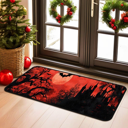 Ruiseye Halloween Bat Kitchen Floor Mat,Laundry Room Runner Rugs 51''x17'',Non-Slip,Floor Mat Runner for Laundry Room, Kitchen,Bathroom,and Mudroom