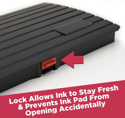Large Premium Gray Ink Stamp Pad - 3" by 6" - Quality Felt Pad