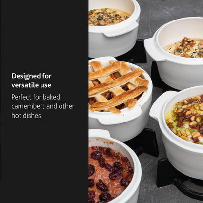 BOSKA Cheese Baker - Brie Baker with Lid - Queso Warmer for Brie Cheese Bites - Tea Light Candle Keep Anything You Make Warm - Handy Size & Microwave-safe