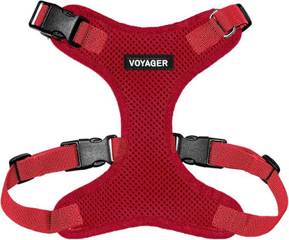 Voyager Step-in Pet Harness - All Weather Mesh, Adjustable Step in Harness for Cats and Dogs by Best Pet Supplies - Red, XL