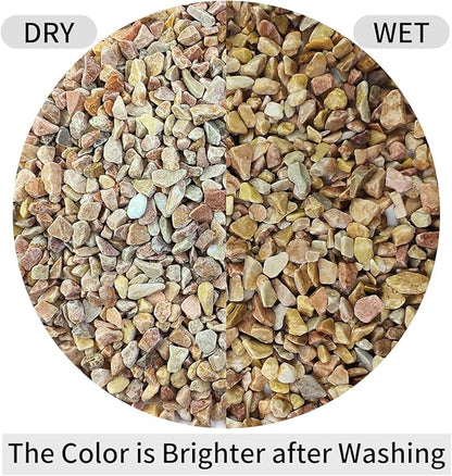 FANTIAN 2 lbs Pea Gravel - 3/8 Inch Small Pebbles Rocks for Indoor Plants, Succulents, Cactus, Fish Tank, Terrarium, Landscaping and Decorative Stones(32 oz, 6-9 mm)