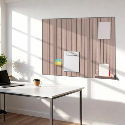 12 Pack Bulletin Boards 48" x 36" Alternative Cork Board for Office,Built-in Storage Device，Large Cork Boards for Walls ， Felt Wall Tiles, Contains Removable Security Stickers and PushPins (V-Beige)