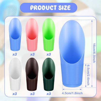 Lanties 18 Pcs Bonsai Soil Scoops Plastic Garden Shovels Garden Tool Bucket Shovel Colorful Small mini Potting Scoop for Plant Flower Succulent