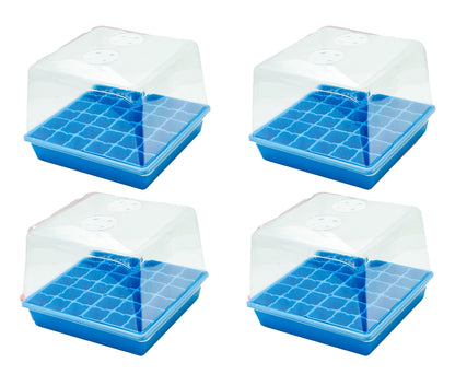 Bootstrap Farmer Countertop Seed Starter Kit in Blue, Reusable 1010 Tray Bundle with Inserts and Humidity Dome