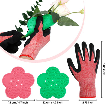 WILLBOND Gardening Gift Set for Women, Mother's Day Floral Arrangement Kit with Pruning Shears, Thorn Remover, Gloves and Floral Tape, Garden Tool Gift Kit for Mom, Wife, Garden Lovers(Pink)