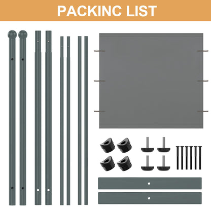 Yettsoy 6FT Extra Thick Single Panel Room Divider, Heavy Duty Privacy Partition Screen Wall Divider for Room Separation, Freestanding 71" W Room Divider Panel for Dorm Studio Office, Grey
