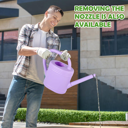 1 Gallon Watering Can for Indoor Plants, Garden Watering Cans for Outdoor Plant House Flower, Modern Plant Watering Can Large Long Spout with Sprinkler Head